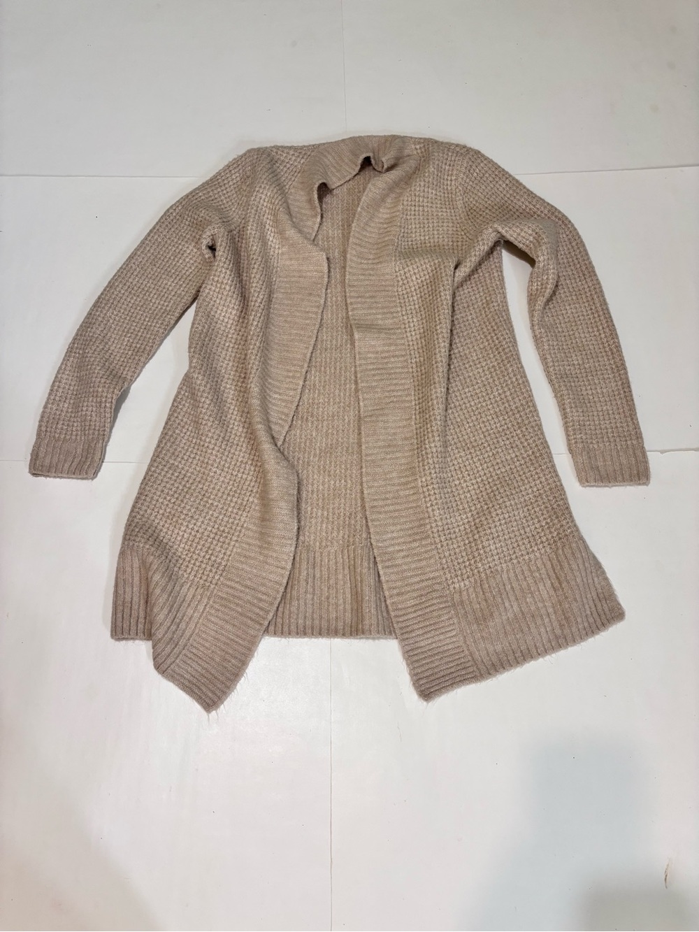 Old Navy Cozy Open-Front Cardigan - Light Beige - Picture 2 of 11